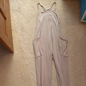 Light Taupe Womens Jumpsuit with Pockets